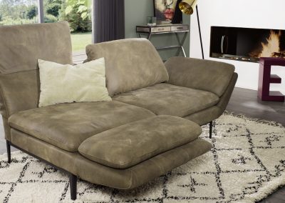 Sofa Dolce von Ewald Schillig mit Lederbezug