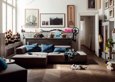 Sofa 184 von Freistil mit grauem Stoffbezug