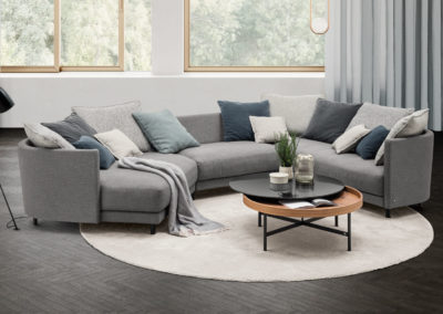Sofa Onda von Rolf Benz in Grau Melange