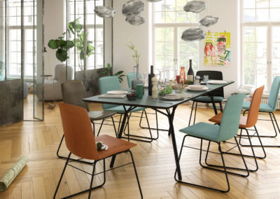 Esstisch und Stühle 118 und 120 von Freistil