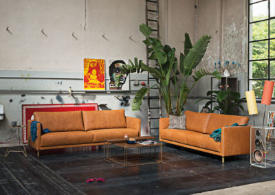 Sofa 182 von Freistil mit Lederbezug
